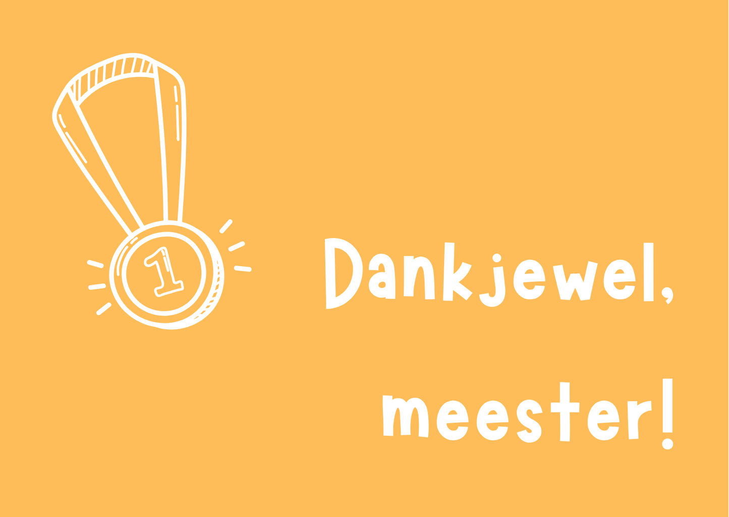 cadeaubon - Dankjewel, meester!