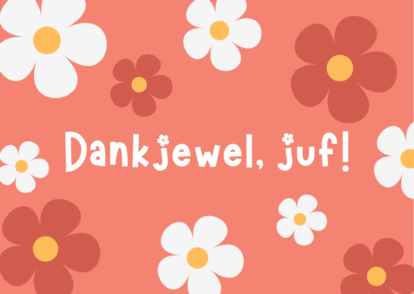 Cadeaubon - Dankjewel, juf!